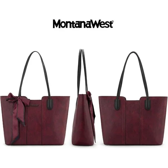 Women Dahila Red Imported Top zipper Top Handle Satchel Purses Handbags - Picture 4 of 6